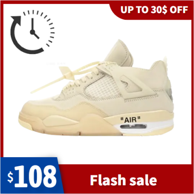 🔥Flash Sale Discount 30$ - LJR Jordan 4 Retro Off-White Sail (W), CV9388-100  01