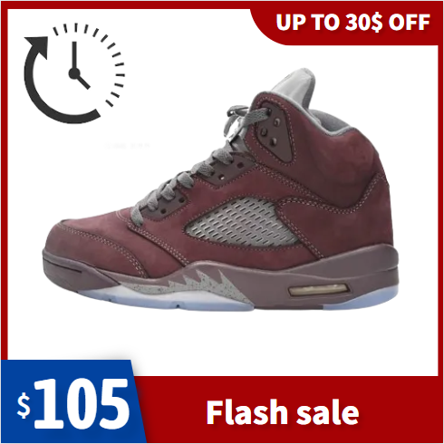 🔥Flash Sale Discount 30$ - LJR Jordan 5 Retro Burgundy,DZ4131-600