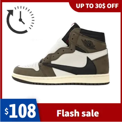 🔥Flash Sale Discount 30$ - LJR Jordan 1 Retro High Travis Scott，CD4487-100  01