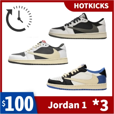 ⚡100$ three pairs of shoes⚡Jordan 1 Travis Scott 2 01