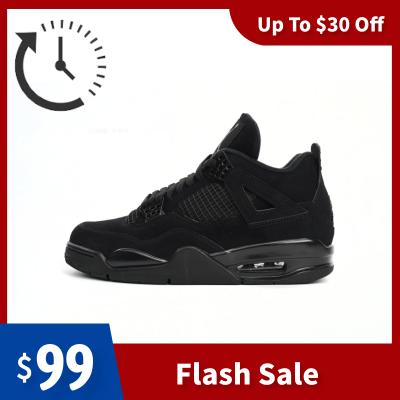 🔥Flash Sale Discount 30$ -  LJR Jordan 4 Retro Black Cat (2020),  CU1110-010  01