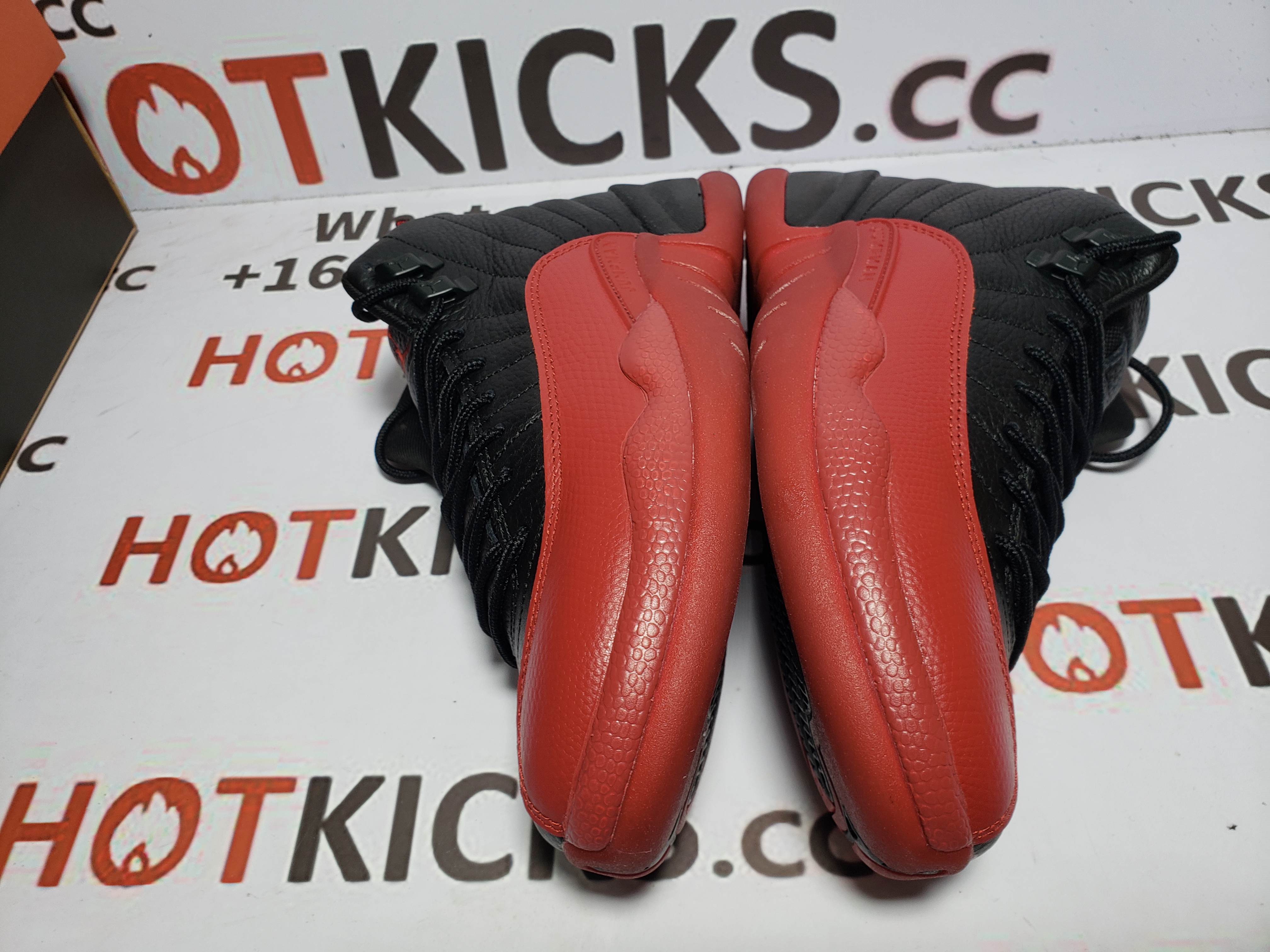 LJR Jordan 12 Retro Flu Game Black Red,130690-002