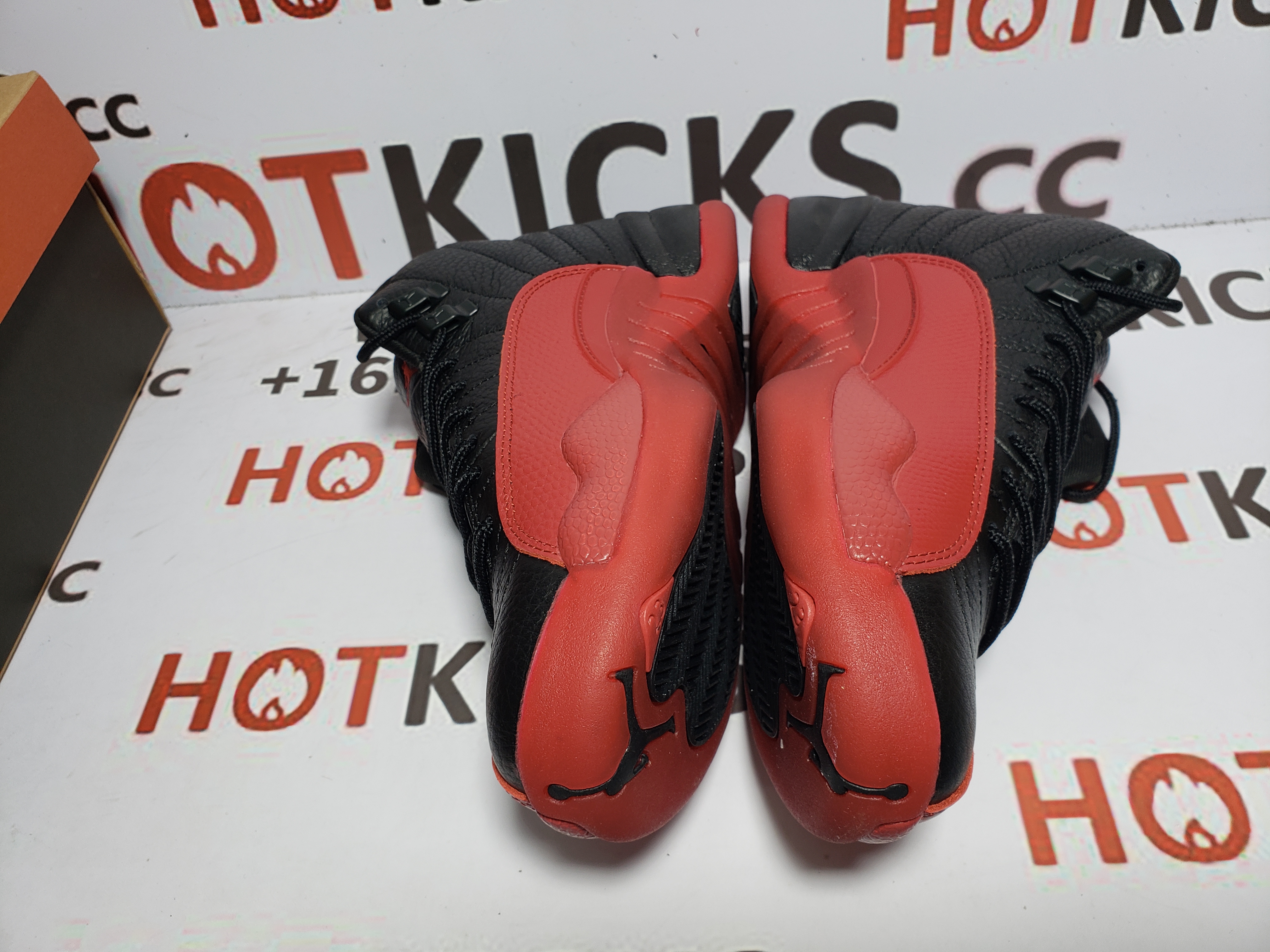 LJR Jordan 12 Retro Flu Game Black Red,130690-002