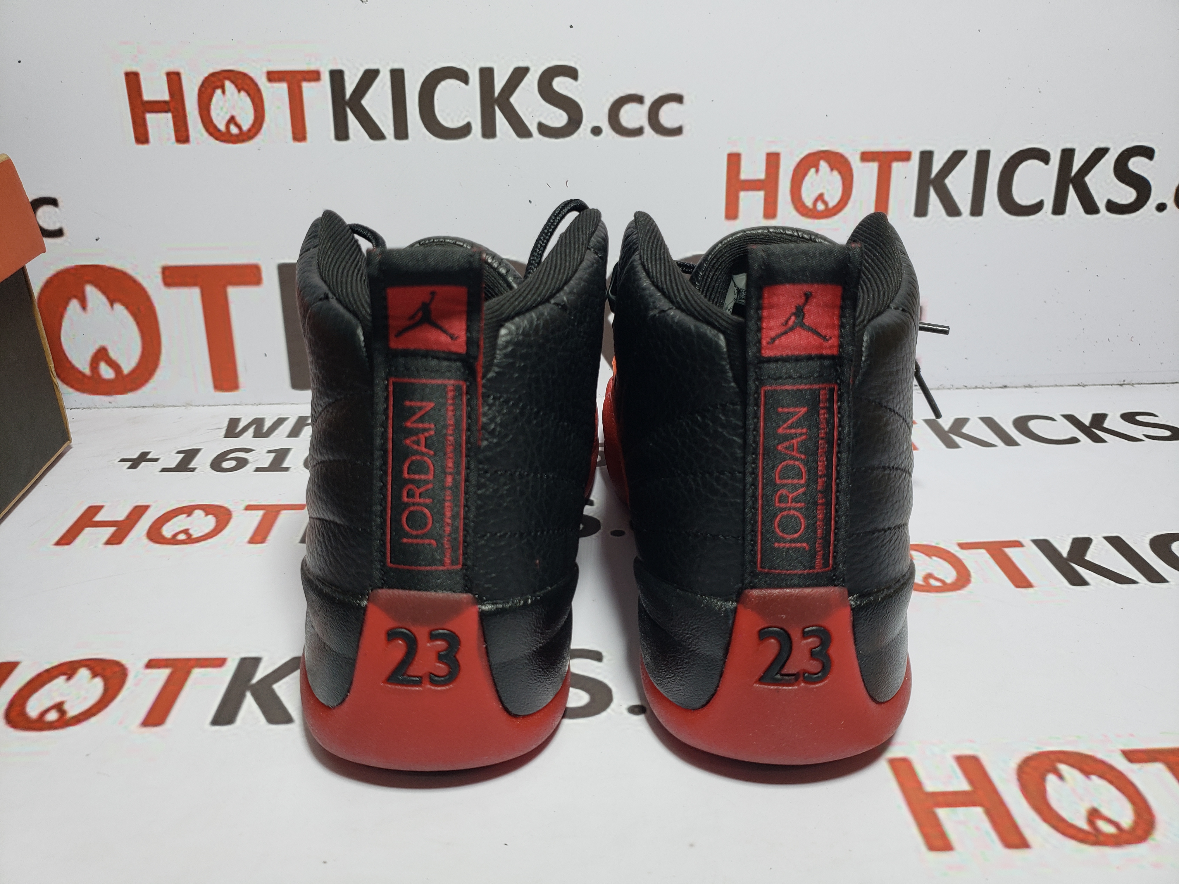 LJR Jordan 12 Retro Flu Game Black Red,130690-002