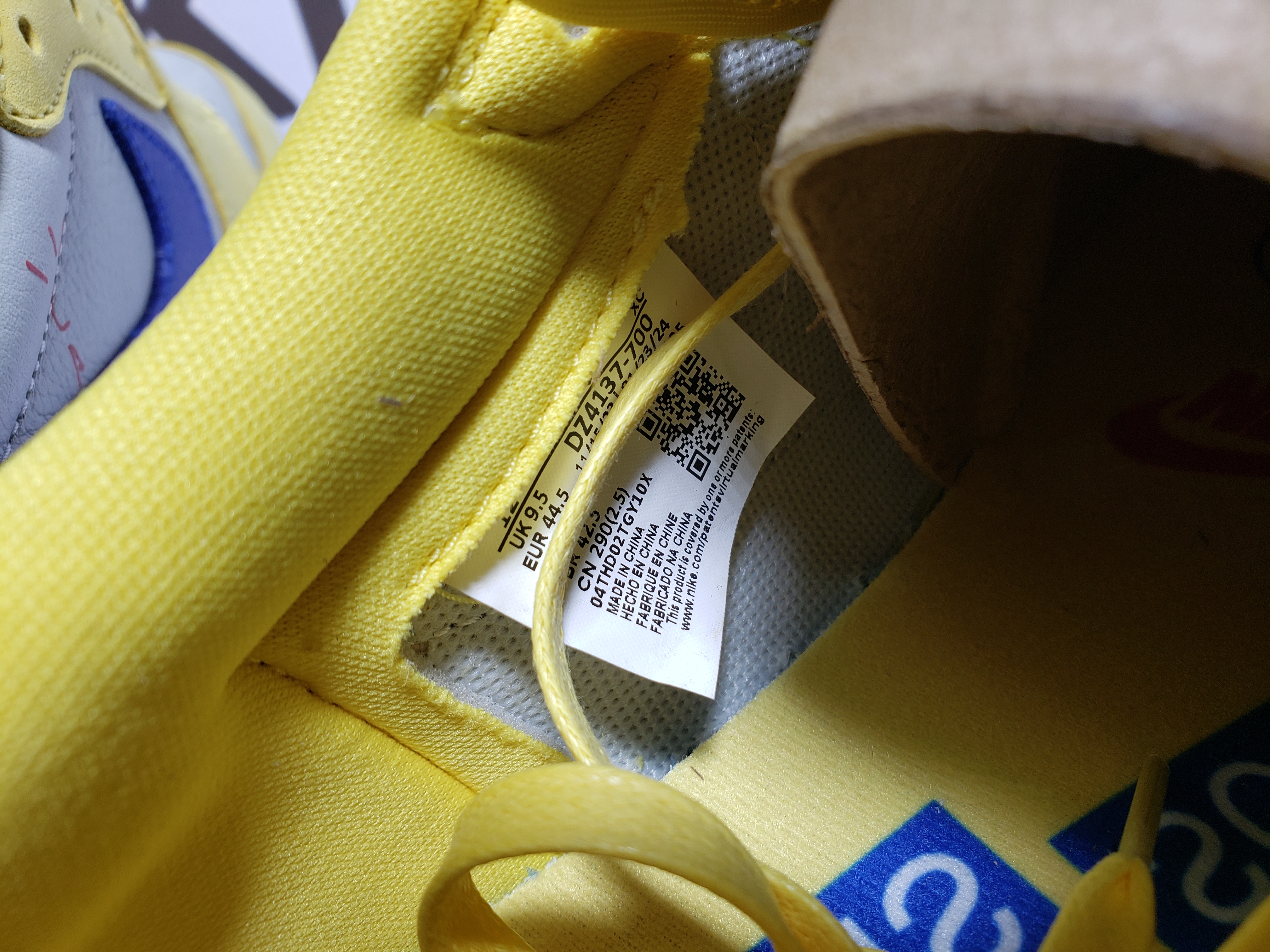 LJR Travis Scott x Air Jordan 1 Low OG 'Canary'  DZ4137-700