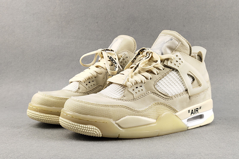  Air Jordan 4 Retro Off-White Sail (W) CV9388-100 [Top Version] 