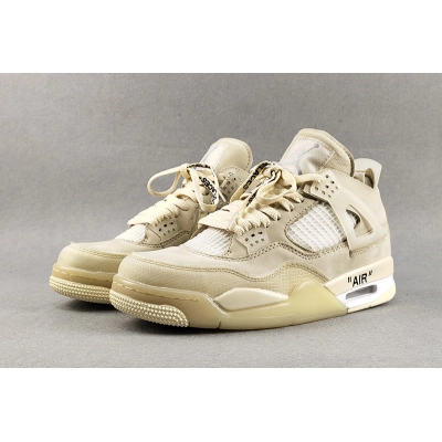  Air Jordan 4 Retro Off-White Sail (W) CV9388-100 [Top Version]  01