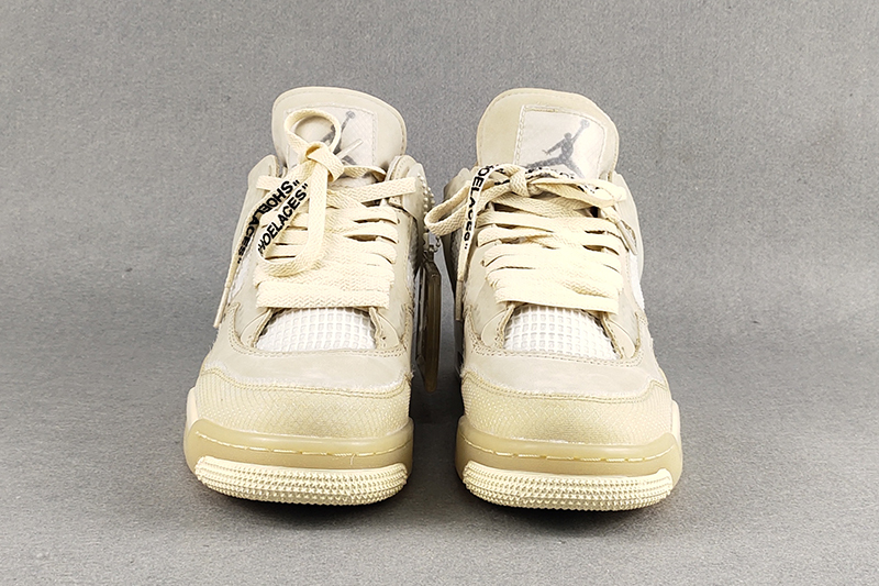  Air Jordan 4 Retro Off-White Sail (W) CV9388-100 [Top Version] 