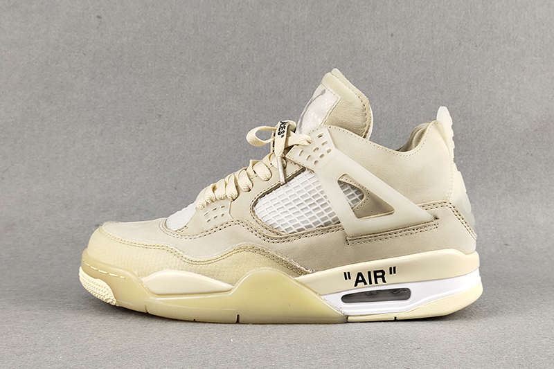  Air Jordan 4 Retro Off-White Sail (W) CV9388-100 [Top Version] 
