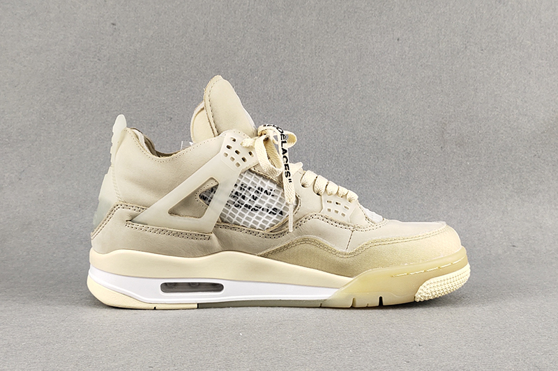  Air Jordan 4 Retro Off-White Sail (W) CV9388-100 [Top Version] 