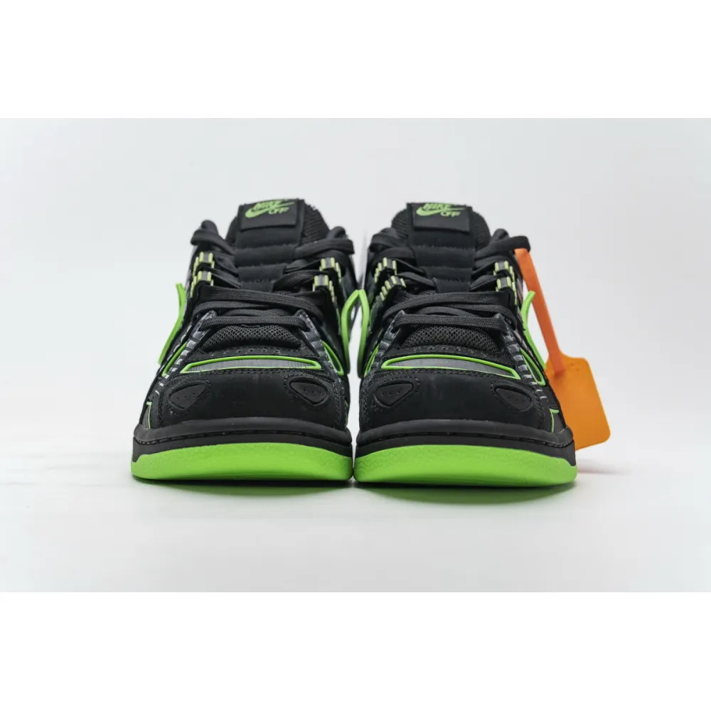 Nike Air Rubber Dunk Off-White Green Strike CU6015-001 [Top Version]