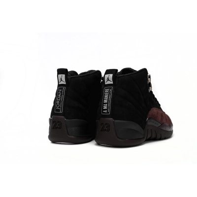 Top Version A Ma Maniére x Air Jordan 12 Black Wine Red DV6989-001 02