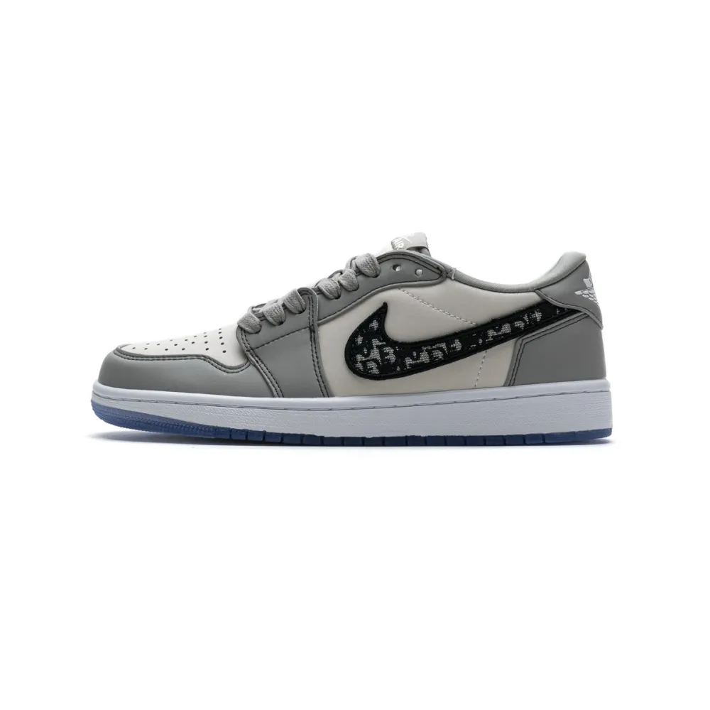 Dior x Air Jordan 1 Low Wolf Grey CN8608-002 [Top Version]