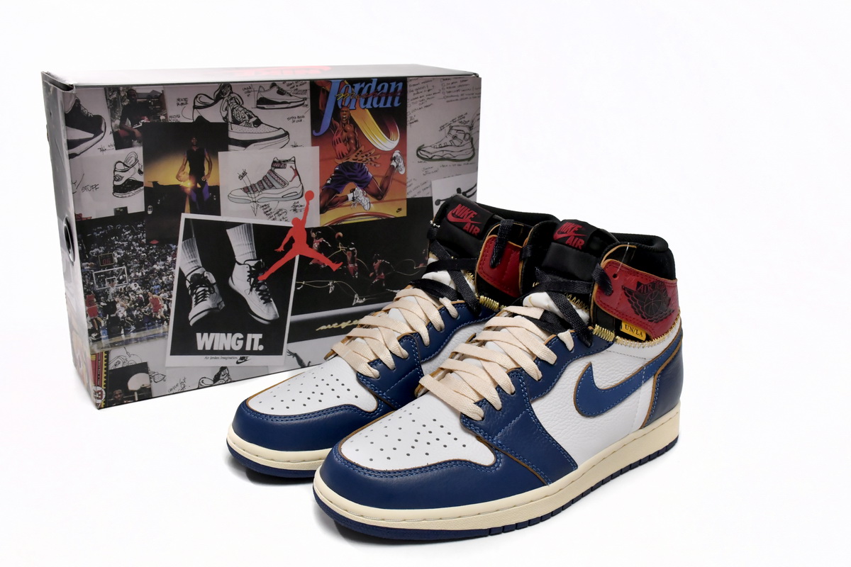 Air Jordan 1 Retro High Union Los Angeles Blue Toe  BV1300-146