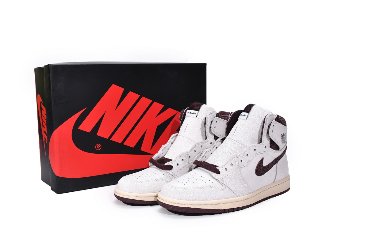 Air Jordan 1 High OG Grey Brown Snake Pattern DO7097-100