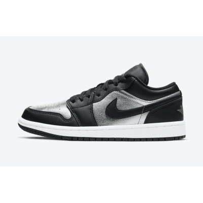 Air Jordan 1 Low SE Black Metallic Silver (Women's)  DA5551-001 01