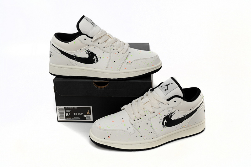 Air Jordan 1 Low SE Paint Splatter (GS) DH3295-100