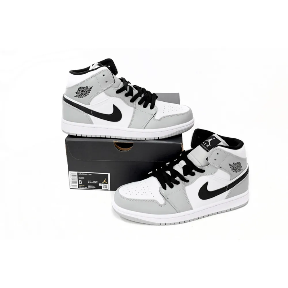 Air  Jordan 1 Mid Light Smoke Grey 554724-092