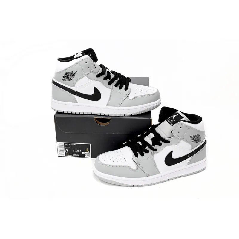 Air  Jordan 1 Mid Light Smoke Grey 554724-092