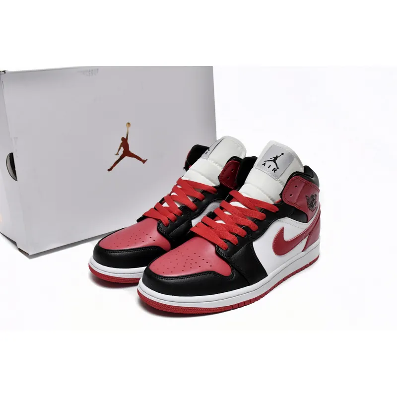 Air Jordan 1 Mid Alternate Bred Toe (Women's) BQ6472-079