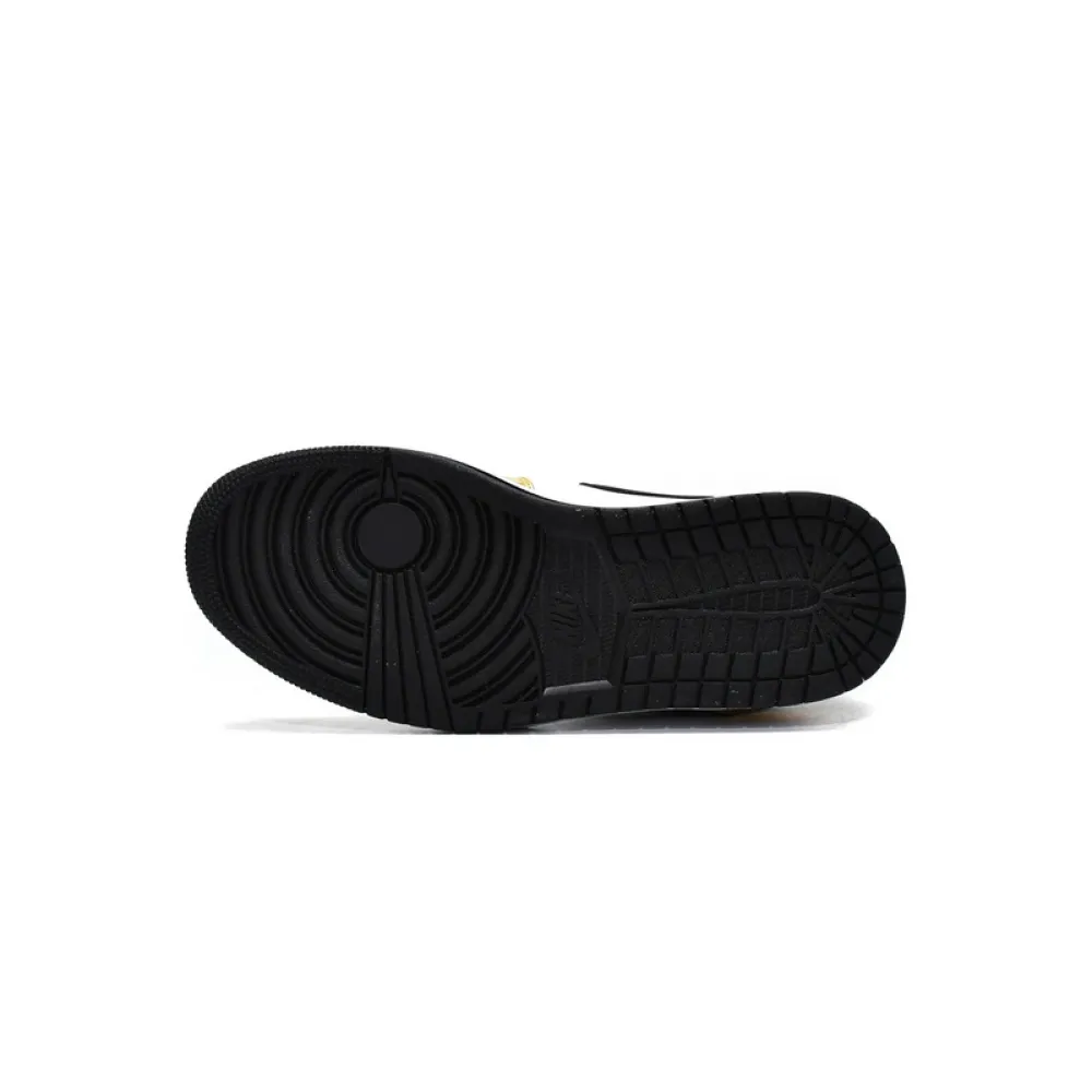 Air Jordan 1 Mid Metallic Gold Black White (GS) DC1420-700