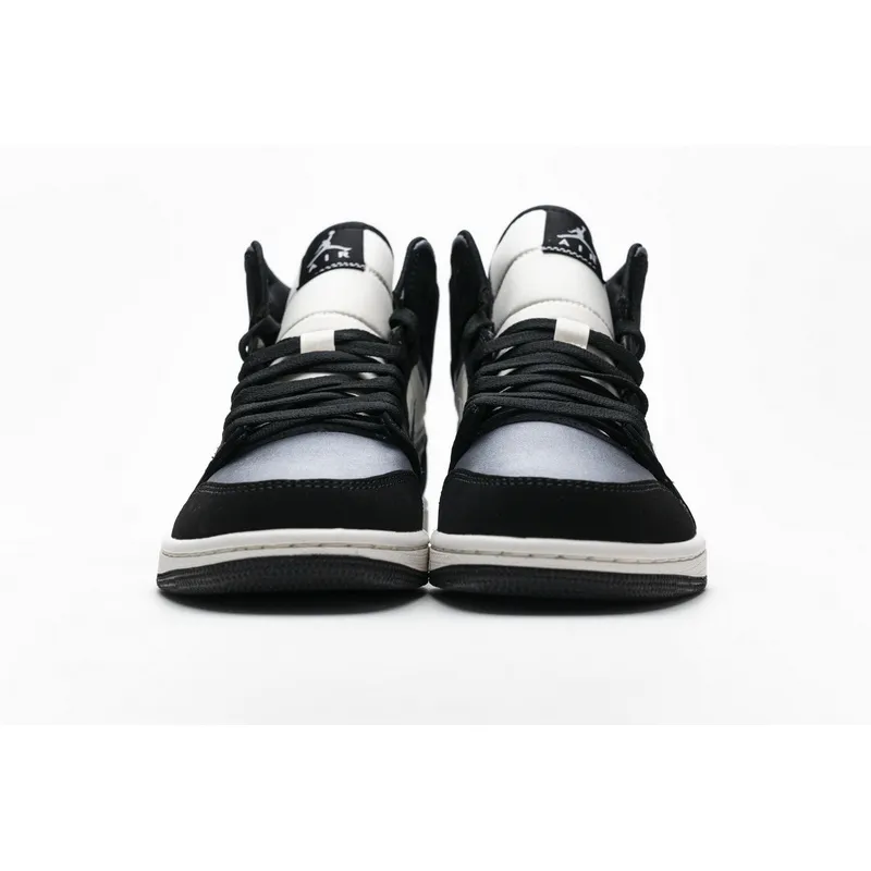 Air Jordan 1 Mid Satin Grey Toe 852542-011