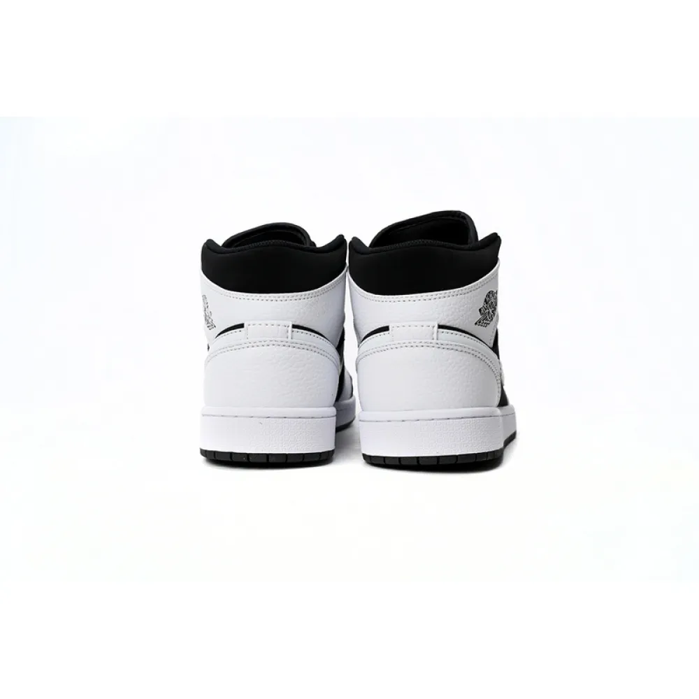 Air Jordan 1 Mid White Black 554724-113