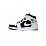 Air Jordan 1 Mid White Black 554724-113
