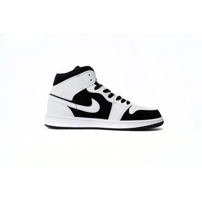 Air Jordan 1 Mid White Black 554724-113 02