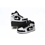 Air Jordan 1 Mid White Black 554724-113