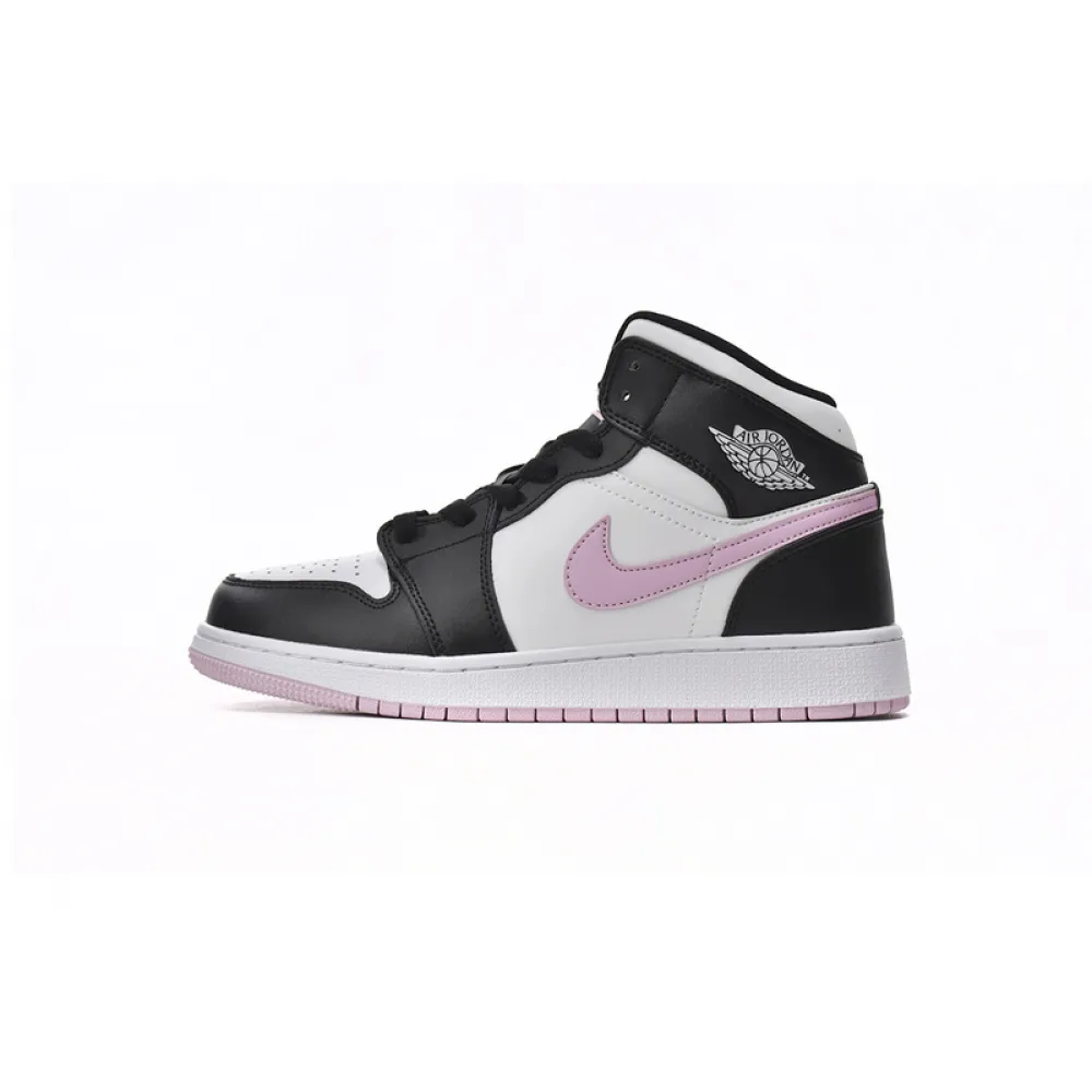 Air Jordan 1 Mid White Black Light Arctic Pink (GS) 555112-103