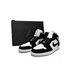 Air Jordan 1 Mid White Black Teal Tint (GS) BQ6931-103
