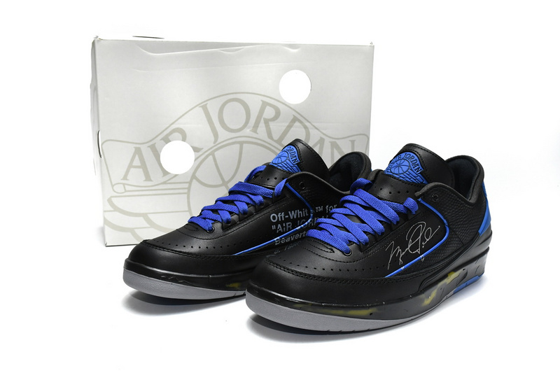 Air Jordan 2 Retro Low SP Off-White Black Blue  DJ4375-004