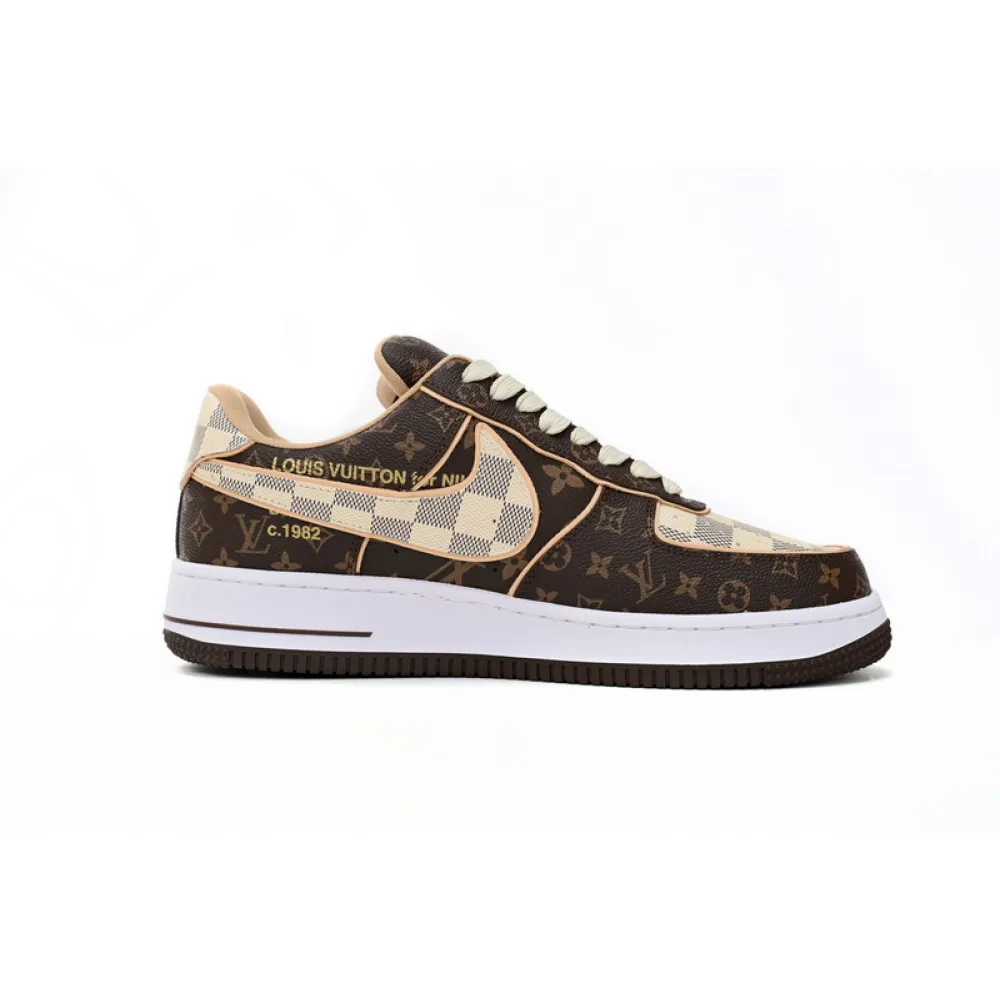 Nike Air Force 1 Low x Louis Vuitton Monogram Brown Damier Azur 