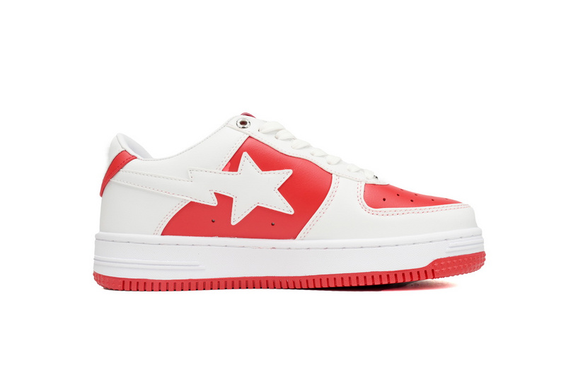 A Bathing Ape Bape Sta Low Red And White  OZXSH W291 328