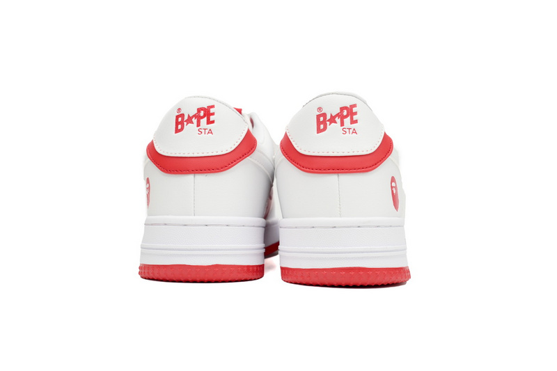A Bathing Ape Bape Sta Low Red And White  OZXSH W291 328