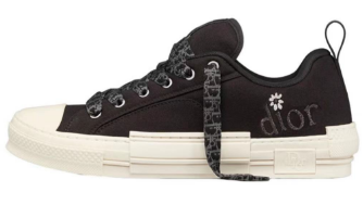 Dior B23 Skater Low Top ERL Black Cotton Canvas  3SN292ZWC_H968
