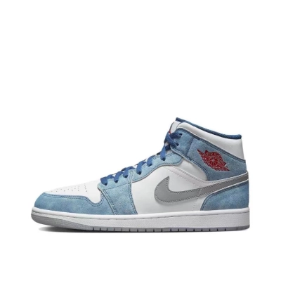 Air Jordan 1 Mid French Blue Fire Red DN3706-401 01