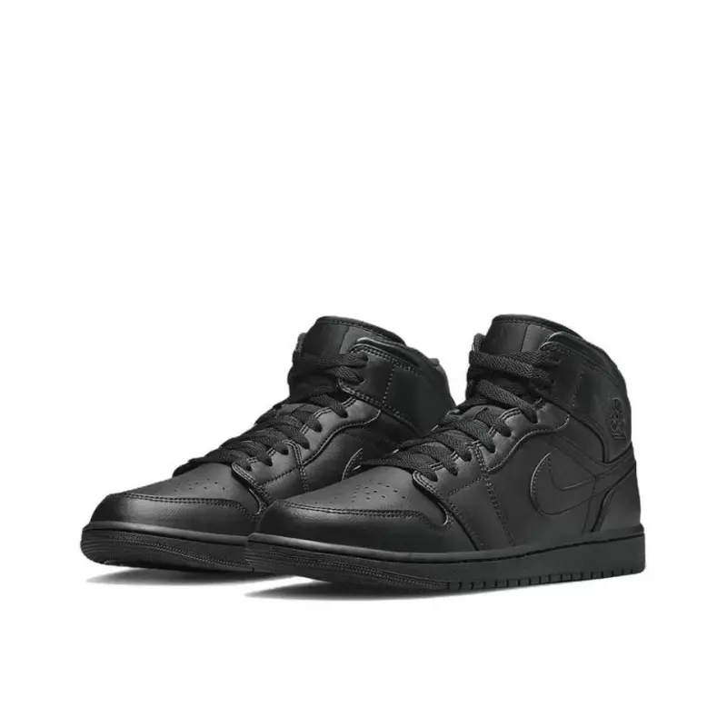 Air Jordan 1 Mid Triple Black (2022) 554724-093