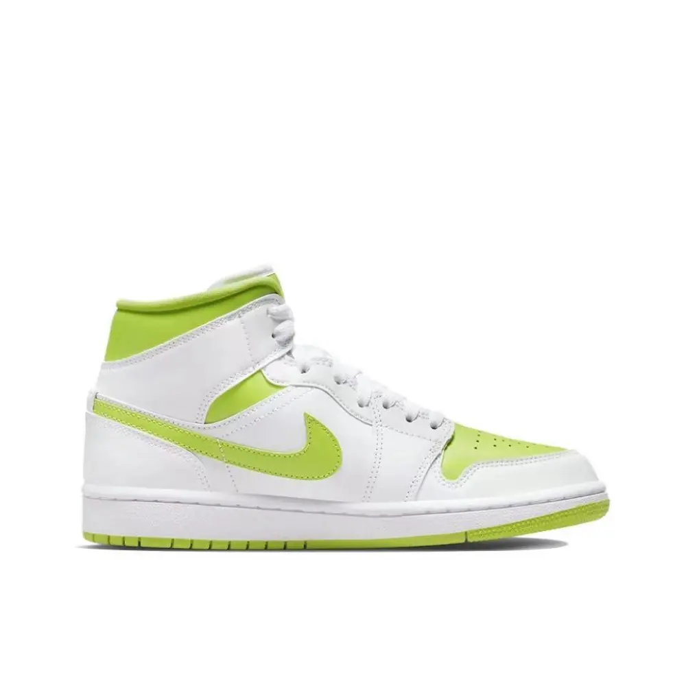Air Jordan 1 Mid White Lime (Women's) BQ6472-131