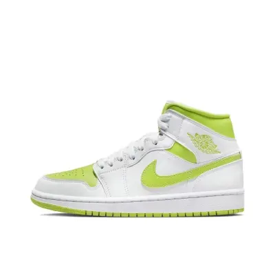 Air Jordan 1 Mid White Lime (Women's) BQ6472-131 01