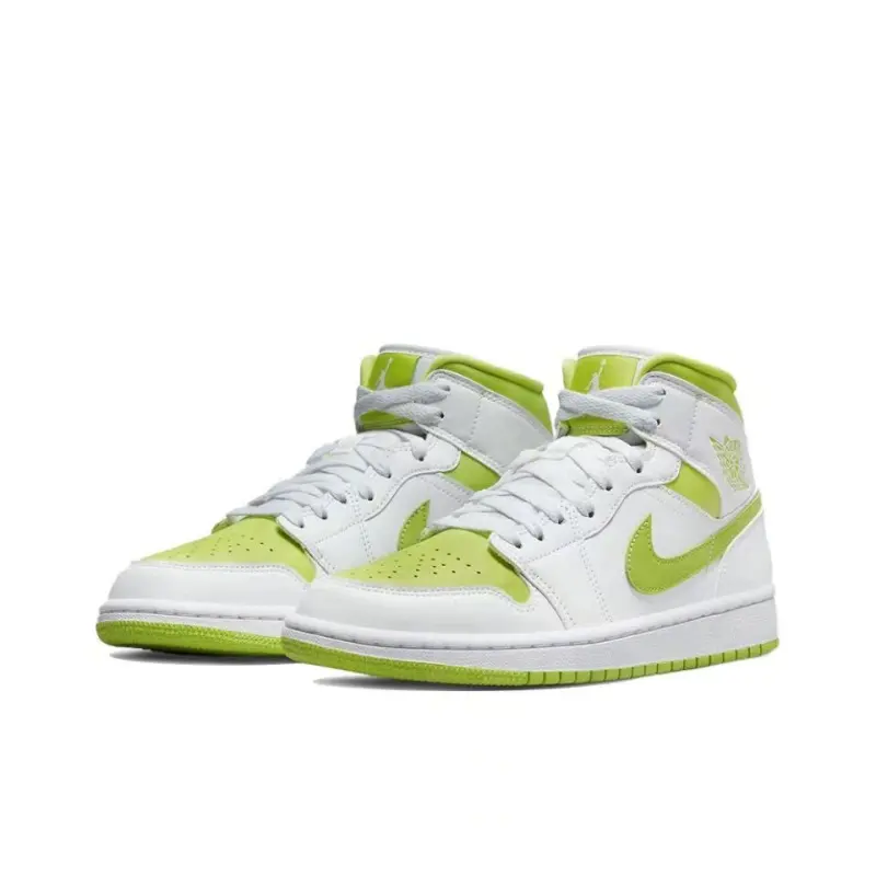 Air Jordan 1 Mid White Lime (Women's) BQ6472-131