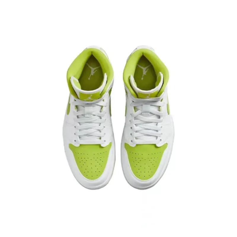 Air Jordan 1 Mid White Lime (Women's) BQ6472-131