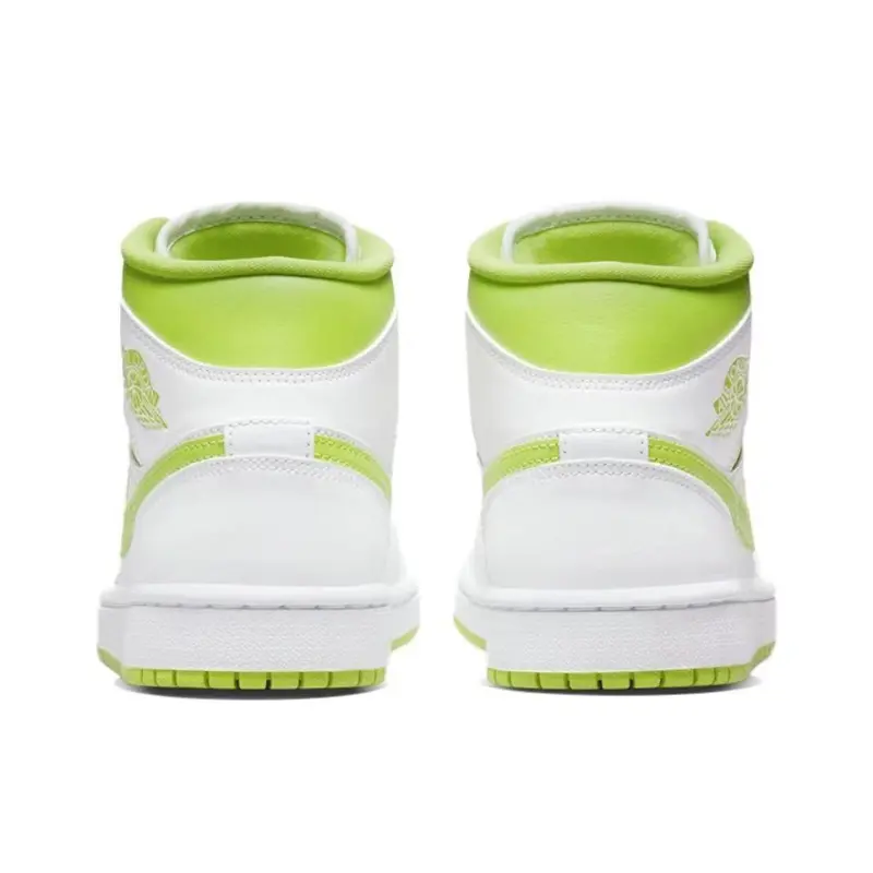 Air Jordan 1 Mid White Lime (Women's) BQ6472-131