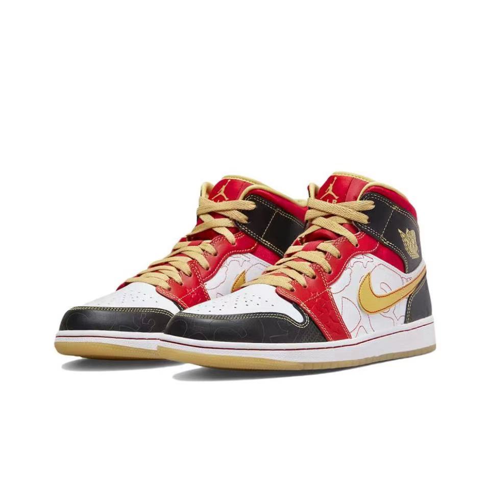 Air Jordan 1 Mid XQ White Black Sport Red DV0576-176