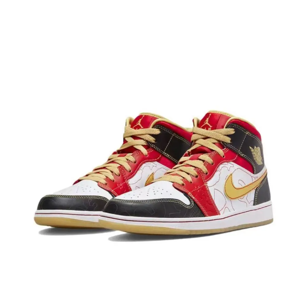 Air Jordan 1 Mid XQ White Black Sport Red DV0576-176