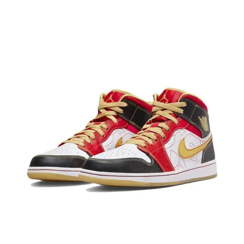 Air Jordan 1 Mid XQ White Black Sport Red DV0576-176