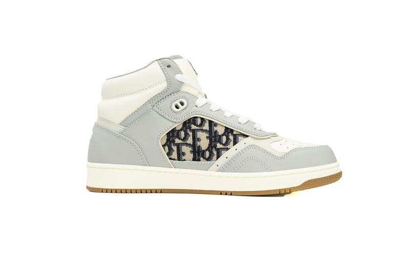 Dior B27 High-Top Gray White Beige Black Dior Oblique Jacquard  3SH133ZIR_H165
