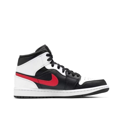 Air Jordan 1 Mid Black Chile Red White 554724-075 02