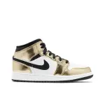 Air Jordan 1 Mid Metallic Gold Black White (GS) DC1420-700